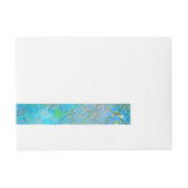 Mooi iriserende parelglans zeemeermin schubben adreslabel wikkel (Voorkant)