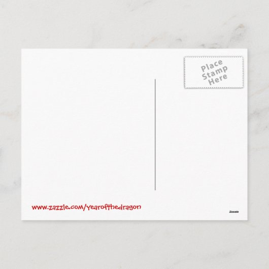 Mooi Jaar Giften van de Draak Feestdagenkaart (Achterkant)