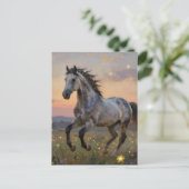 Mooi jaar van het paard briefkaart (Staand voorkant)