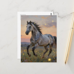 Mooi jaar van het paard briefkaart