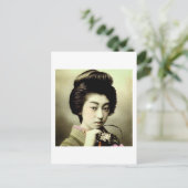  mooi Japans Geisha Posing Old Japan Briefkaart (Staand voorkant)