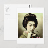  mooi Japans Geisha Posing Old Japan Briefkaart (Voorkant / Achterkant)