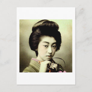 mooi Japans Geisha Posing Old Japan Briefkaart
