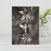 Mooi Japans leder lef-portret Sepia Feestdagenkaart (Staand voorkant)