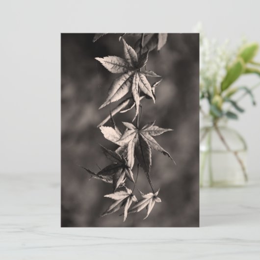 Mooi Japans leder lef-portret Sepia Feestdagenkaart (Staand voorkant)