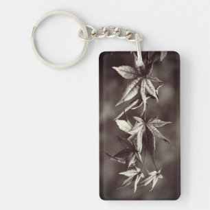 Mooi Japans leder lef-portret Sepia Sleutelhanger