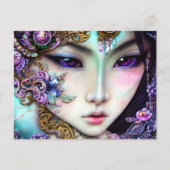 Mooi Japans meisje Gothic Fantasy Briefkaart (Voorkant)