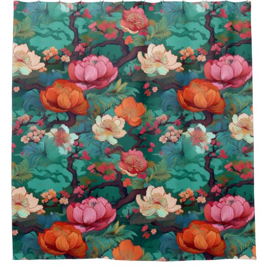 mooi japans patroon ontwerp douchegordijn (Voorkant)