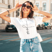 Mooi Jesus Schattige Cross Script t-shirt