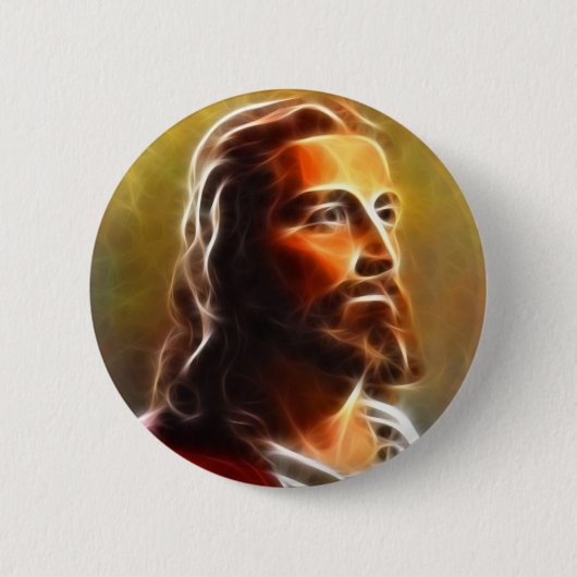 Mooi Jezus Portret Ronde Button 5,7 Cm (Voorkant)