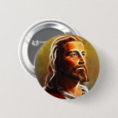 Mooi Jezus Portret Ronde Button 5,7 Cm (Voorkant /achterkant)