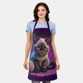 Mooi jong Kat met garenbal Schort (Gedragen)