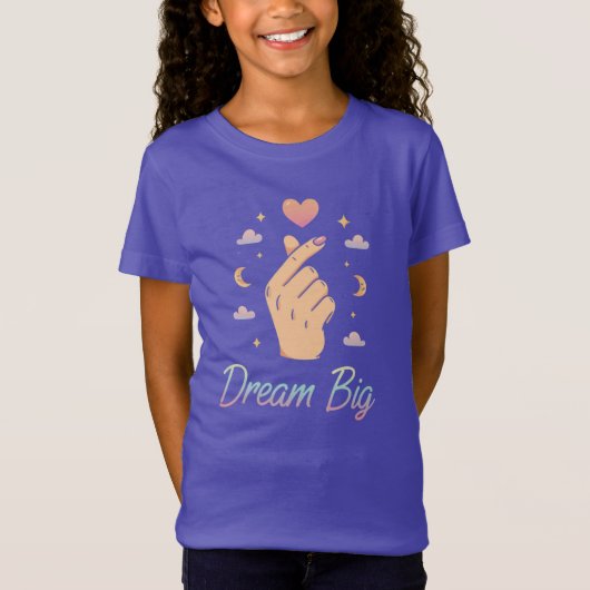 Mooi jong meisje 'Dream Big' T-shirt (Voorkant)