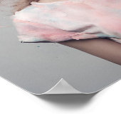 Mooi jong meisje, monotone, spatten van kleuren poster (Hoek)