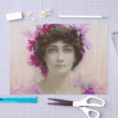 Mooi, jongedame, Belle epoque, Victoriaans tijdper Tissuepapier (Craft)