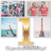 Mooi Jubileum Fotocollage Sticker (Voorkant)