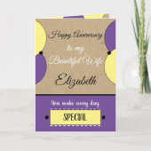 Mooi Jubileum paars Kaart (Voorkant)