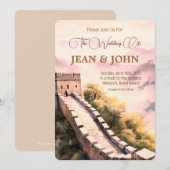 Mooi kasteel, doe mee met ons bruiloft kaart (Voorkant / Achterkant)