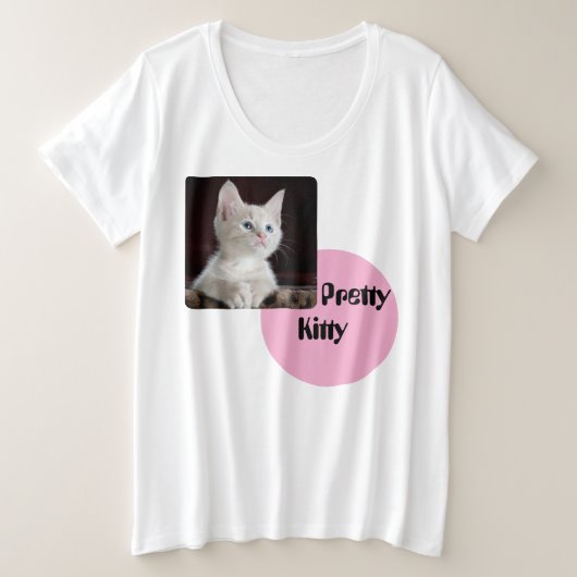 Mooi Kat Grote Maat T-shirt (Design voorkant)