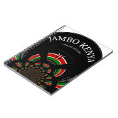 Mooi Kenia Zwart Rood Groen Kleur Ontwerp Vlag Notitieboek (Linkerzijde)