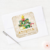 Mooi Kerst sticker met Sparkling Snow (Envelop)