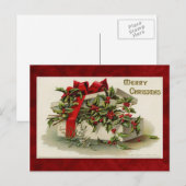 Mooi kerstBriefkaart met Vintage Feestdagenkaart (Voorkant / Achterkant)