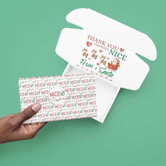 Mooi kerstcadeautje met chequelabel tissuepapier