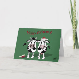 Mooi kerstfeest en een gelukkig MOO-jaar! Feestdagen Kaart