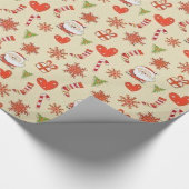 Mooi kerstfeest geïnspireerd cadeaupapier (Hoek)