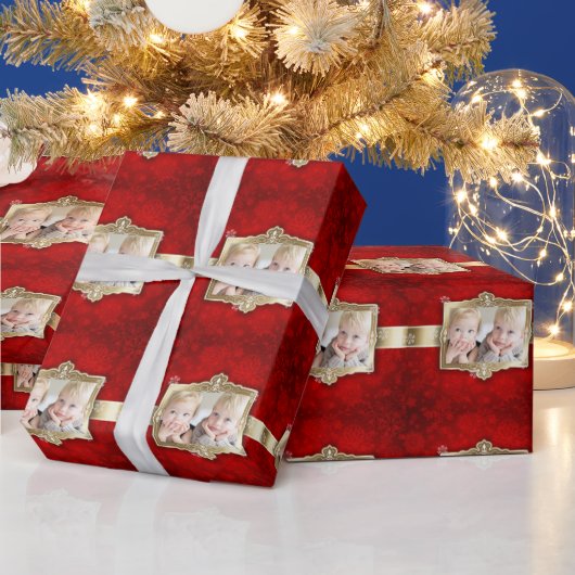 Mooi kerstfeest, goudkoorts, aangepaste foto cadeaupapier (Feestdagen)