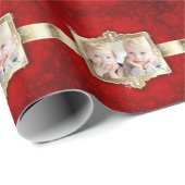 Mooi kerstfeest, goudkoorts, aangepaste foto cadeaupapier (Rol Hoek)