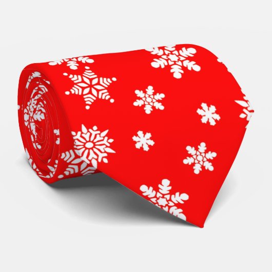 Mooi kerstfeest in Snowflake Stropdas (Opgerold)