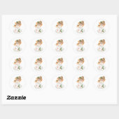 Mooi kerstfeest Little Angel Ronde Sticker (Vel)