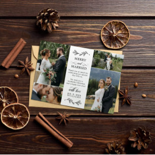 Mooi kerstfeest met Mistletoe Merry Bedankkaart