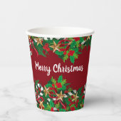 Mooi kerstfeest papieren bekers (Voorkant)