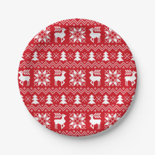 Mooi kerstkeuken Geïnspireerd rood roodroodroodro Papieren Bordje