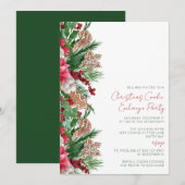 Mooi kerstkoekjesuitwissel feestje kaart (Voorkant / Achterkant)