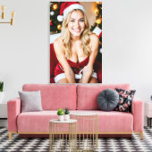 Mooi kerstmeisje op canvas (Insitu (Woonkamer))