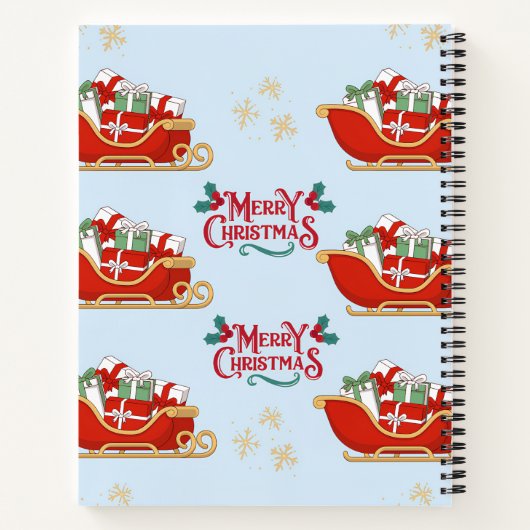 Mooi kerstontwerp notitieboek (Achterkant)