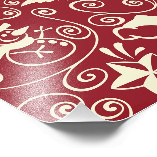 Mooi kerstpatroon foto afdruk (Hoek)