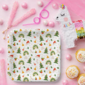 Mooi kerstpatroon papieren bordje (Feest)