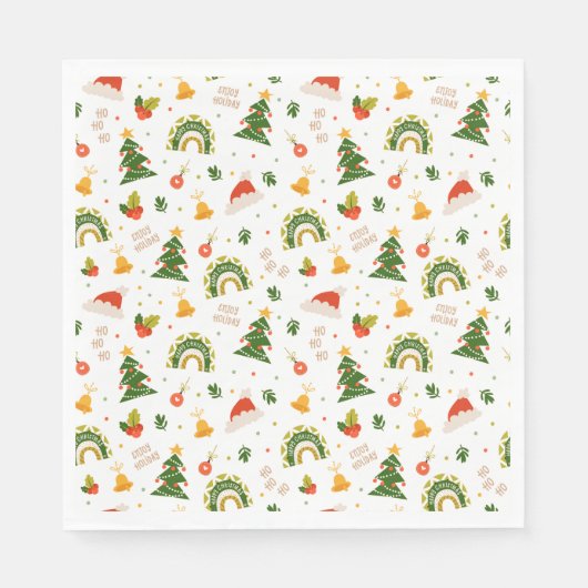 Mooi kerstpatroon servet (Voorkant)