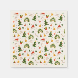 Mooi kerstpatroon servet