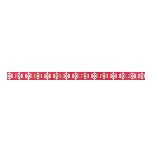 Mooi kerstsnowflake satin Ribbon Satijnen Lint (Voorkant)