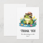  mooi kikker Baby shower Bedankkaart (Voorkant / Achterkant)