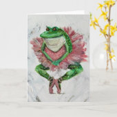 Mooi kikker kaart (Gele Bloem)