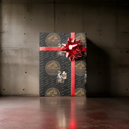 Mooi kind piano Victor record zwart brons Cadeaupapier