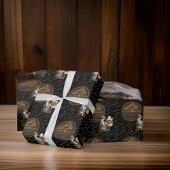 Mooi kind piano Victor record zwart brons Cadeaupapier