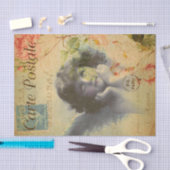  mooi kind van Little Girl Angel Frans Tissuepapier (Craft)