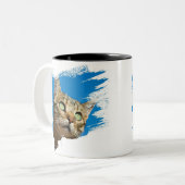 Mooi Kitten Tweekleurige Koffiemok (Voorkant links)